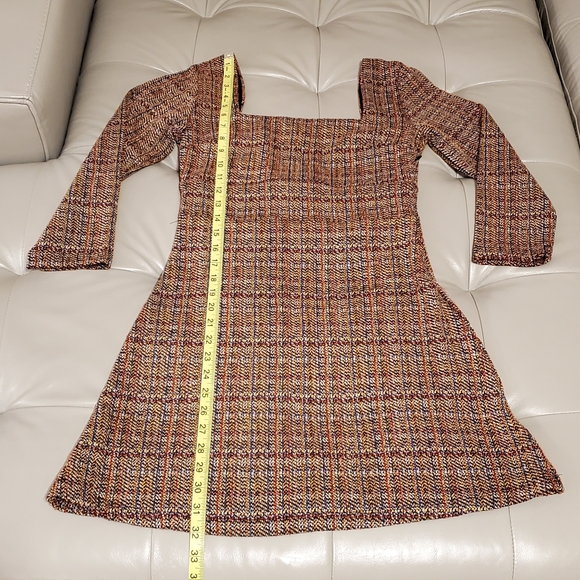 Free People Squareneck Herringbone Dress - Picture 6 of 8